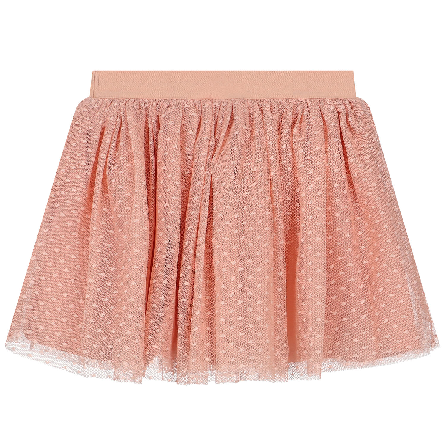 Girls Beige & Pink Tulle Skirt Set, 1, hi-res